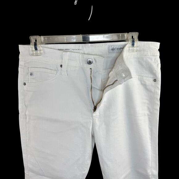 Adriano Goldschmied AG Farrah Ankle Jeans White 30R High Rise Skinny Stretch - Picture 10 of 13